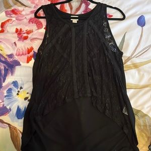 Black lace tank top